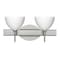 Besa Lighting Brella Vanity, White, Satin Nickel Finish, 2x5W LED 2SW-467907-LED-SN - alternate 1